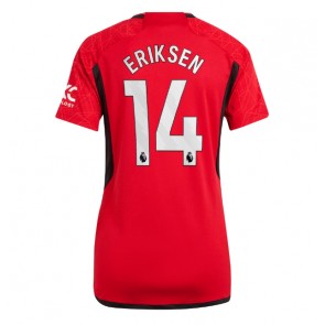 Manchester United Christian Eriksen #14 Domaci Dres za Ženska 2023-24 Kratak Rukavima